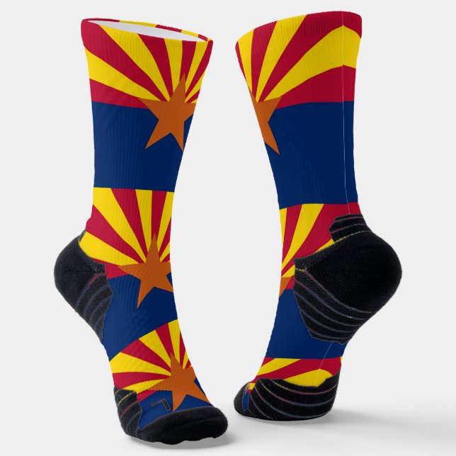 Athletic Crew Sock mit Fahne von Arizona, USA Socken (Gewinkelt)