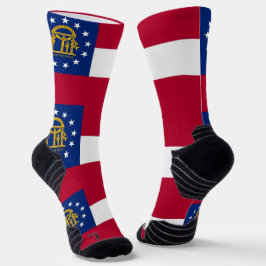 Athletic Crew Sock mit Fahne von Georgia, USA Socken