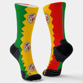 Athletic Crew Sock mit Fahne von Los Angeles, USA Socken