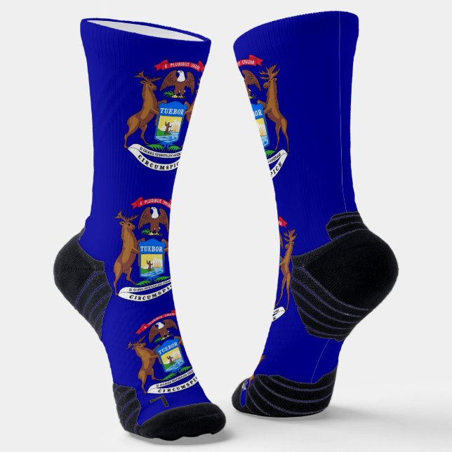 Athletic Crew Sock mit Fahne von Michigan Socken (Gewinkelt)