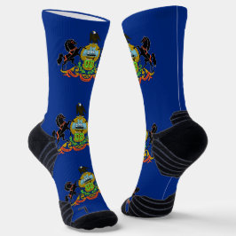 Athletic Crew Sock mit Fahne von Pennsylvania Socken