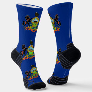 Athletic Crew Sock mit Fahne von Pennsylvania Socken