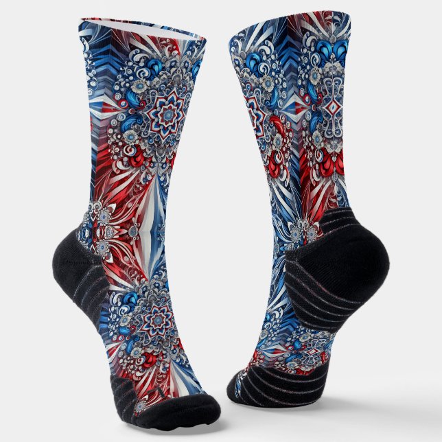 Athletic Crew Sock mit France Colors Socken (Gewinkelt)