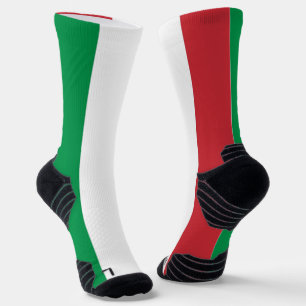 Athletic Crew Sock mit italienischer Flagge Socken