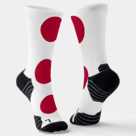 Athletic Crew Sock mit japanischer Flagge Socken