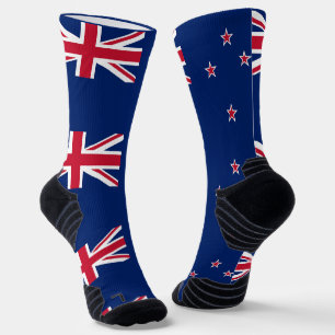 Athletic Crew Sock mit neuseeländischer Flagge Socken