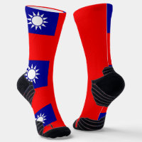 Athletic Crew Sock mit taiwanesischer Flagge