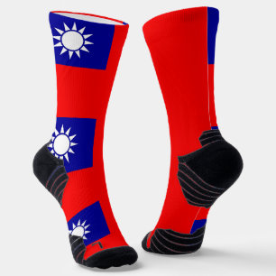 Athletic Crew Sock mit taiwanesischer Flagge Socken