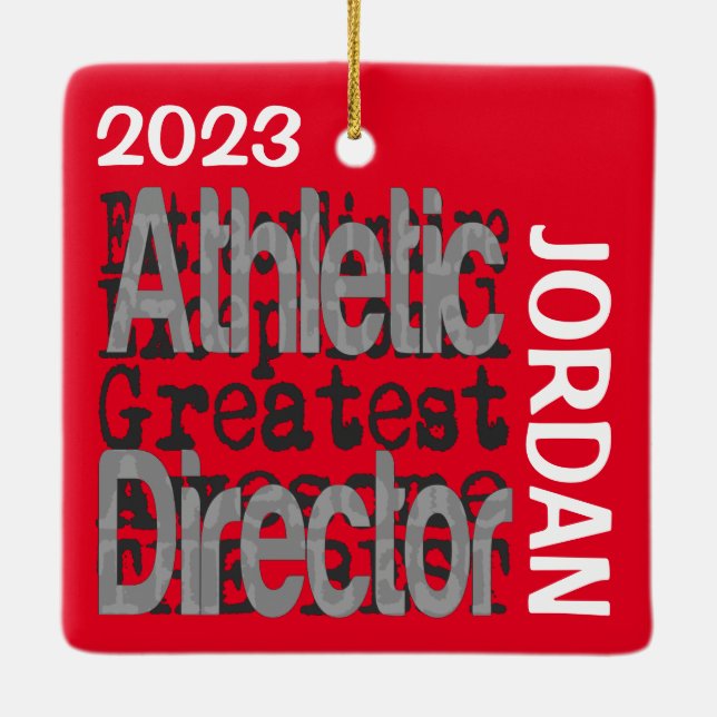 Athletic Director Extraordinaire CUSTOM Keramikornament (Rückseite)