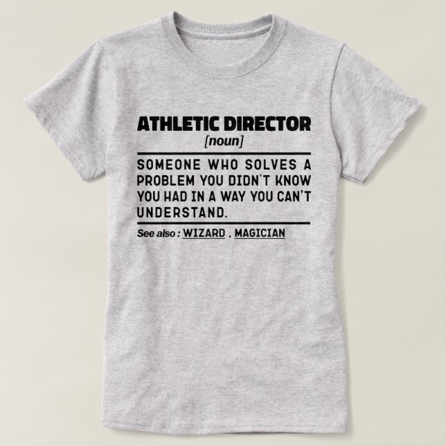 Athletic Director Noun Definition Sport Coole Mama T-Shirt (Design vorne)