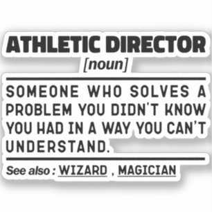 Athletic Director Noun Definition Sport Cooler Vat Aufkleber