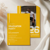 Athletic Foto Graduation Party Gelb