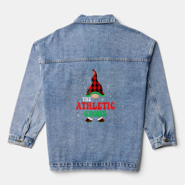 Athletic Gnome Buffalo Kariert Matching Family Chr Jeansjacke (Rückseite)