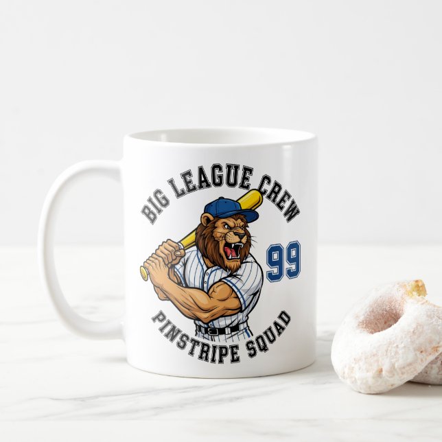 Athletic Lion Baseball Varsity Squad Kaffeetasse (Mit Donut)