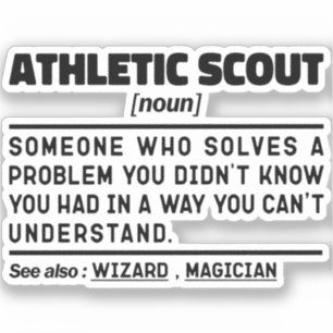 Athletic Scout Noun Definition Sport Lover Funny Aufkleber