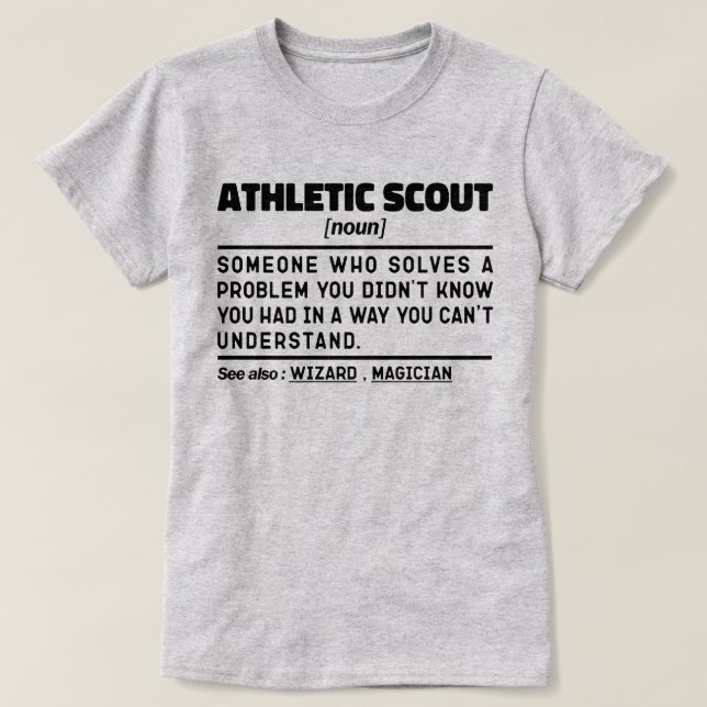 Athletic Scout Noun Definition Sport Lover Funny T-Shirt (Design vorne)