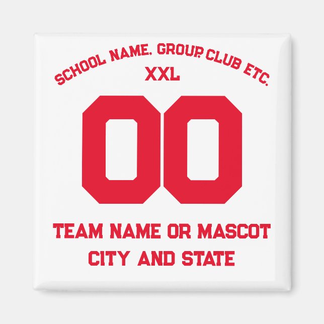 Athletic Sport Template City Staat School Magnet (Vorne)