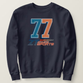 Athletic sports number 77 varsity sweatshirt
