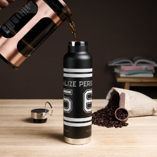Athletic Streifen Custom Jersey Nummer heiße Kälte Trinkflasche