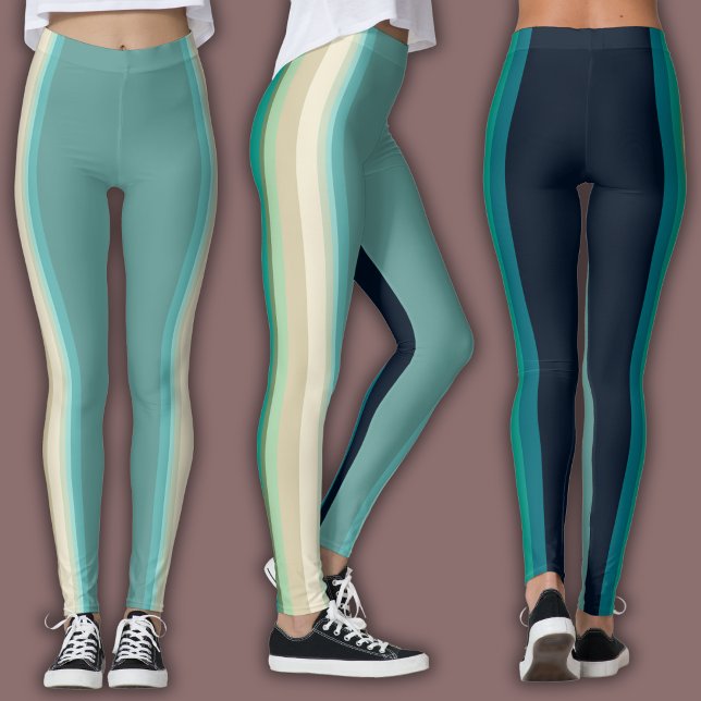 Athletic Stripe | Doppelfarbig Leggings (Von Creator hochgeladen)
