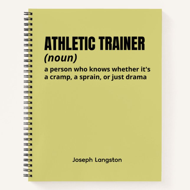 Athletic Trainer Definition - Witziges Notebook-Ge Notizbuch (Vorderseite)