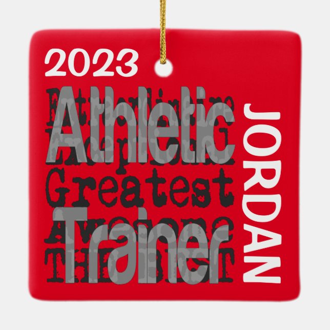 Athletic Trainer Extraordinaire CUSTOM Keramikornament (Rückseite)