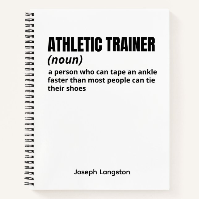 Athletic Trainer - Funny Definition Journal Notizbuch (Vorderseite)