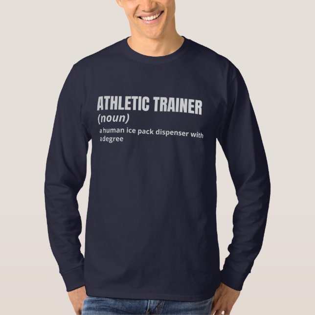 Athletic Trainer Funny Definition Shirt für Männer (Vorderseite)