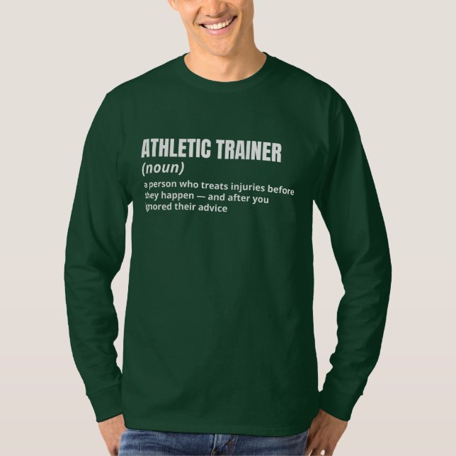 Athletic Trainer Funny Job Bedeutung T-Shirt (Vorderseite)