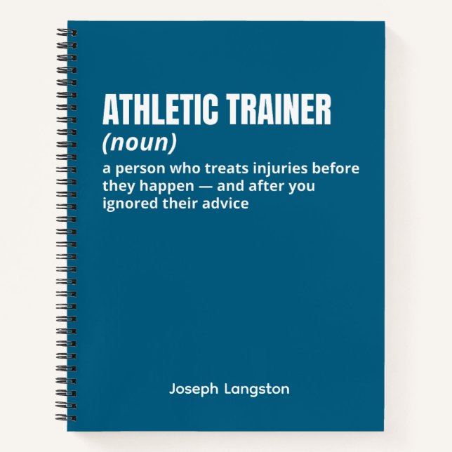 Athletic Trainer - Funny Study Notebook Notizbuch (Vorderseite)