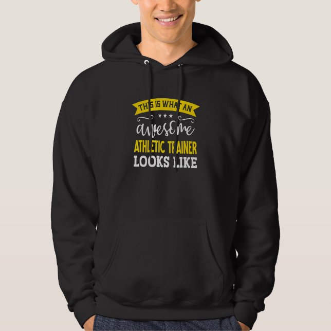 Athletic Trainer Job Title Employee Worker Athleti Hoodie (Vorderseite)