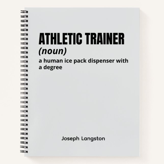 Athletic Trainer Notebook - Funny Job Definition Notizbuch (Vorderseite)