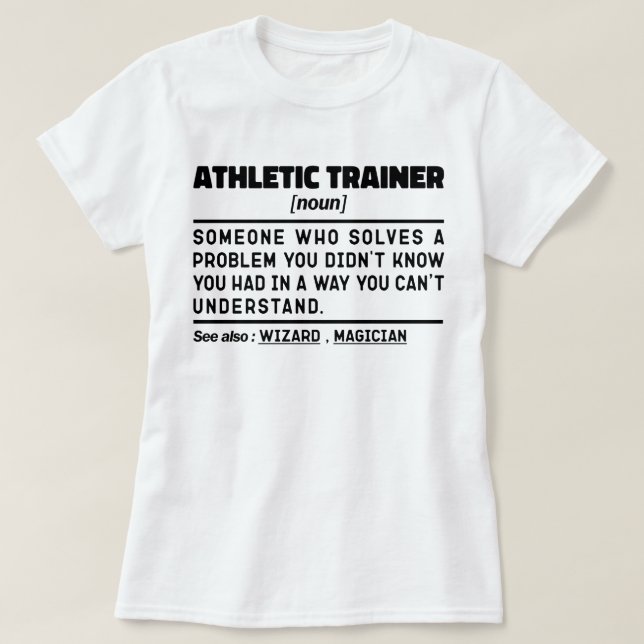 Athletic Trainer Noun Definition Cooles Training T-Shirt (Design vorne)