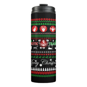 Athletic Trainer Weihnachts-Shirts Thermosbecher