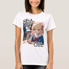 Athletic uniform-inspired design　　Cat T-Shirt