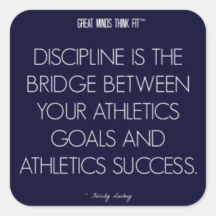 Athletics Zitat 7: Discipline for Success Sticker