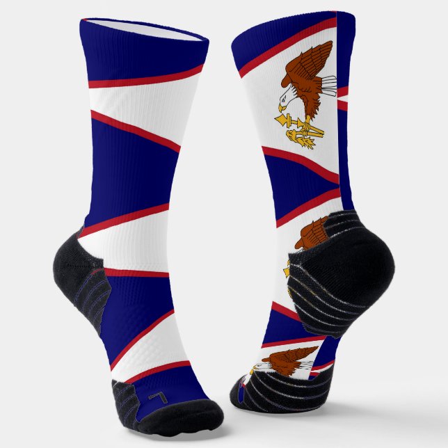 Athletische Crew Sock mit Fahne von Amerikanisch-S Socken (Gewinkelt)