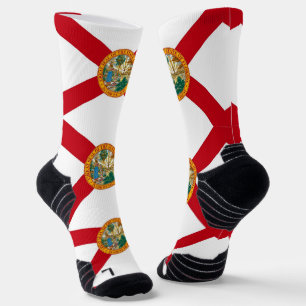 Athletische Crew Sock mit Fahne von Florida, USA Socken