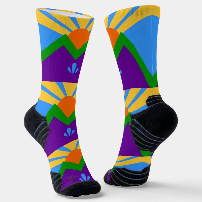 Athletische Crew Sock mit Fahne von Manitou Spring Socken (Gewinkelt)