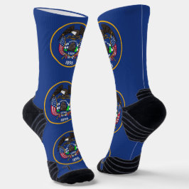 Athletische Crew Sock mit Fahne von Utah, USA. Socken