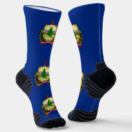 Athletische Crew Sock mit Fahne von Vermont, USA. Socken