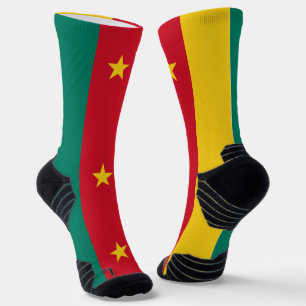 Athletische Crew Sock mit Flagge Kameruns Socken