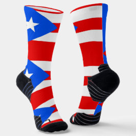 Athletische Crew Sock mit Flagge Puerto Rico Socken