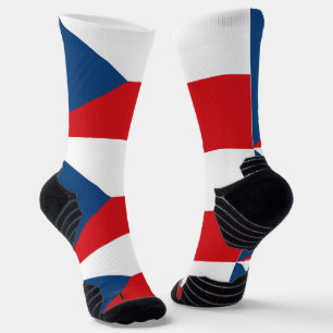 Athletische Crew Sock mit tschechischer Flagge Socken