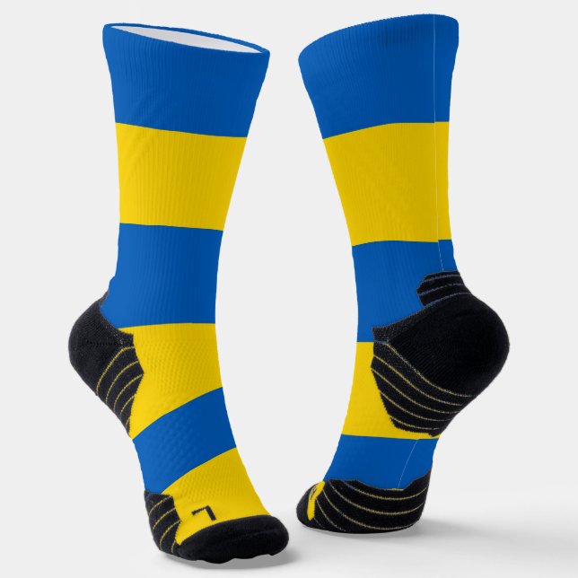 Athletische Crew Sock mit ukrainischer Flagge Socken (Gewinkelt)