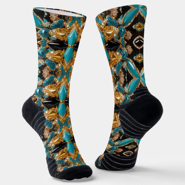 Athletische Crew-Socke mit Bahamas-Farben Socken (Gewinkelt)