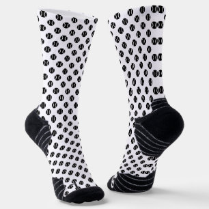 Athletische Crew-Socken mit Polka-Dot-Tennisbällen Socken