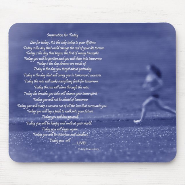 Athletische Inspiration für heute Mousepad (Vorne)