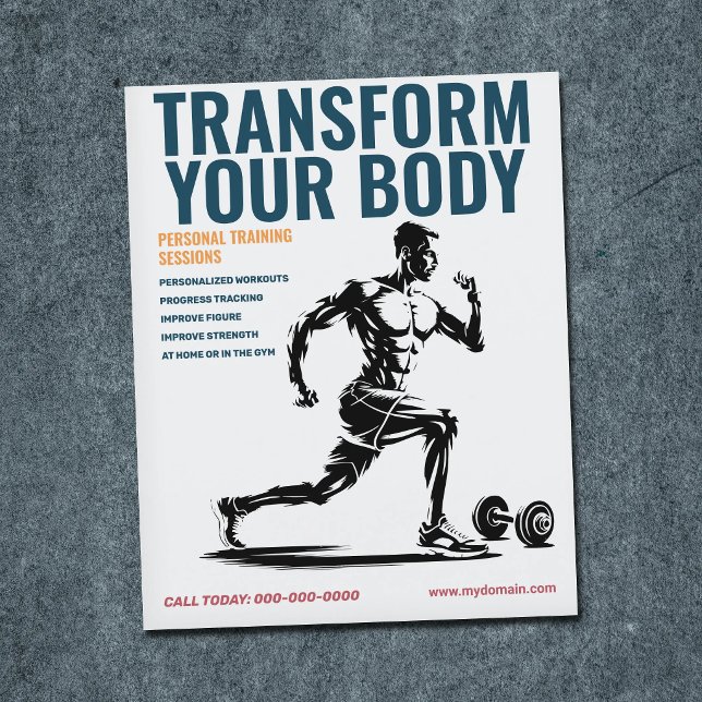 Athletischer Mann - Personal Trainer Flyer (Athletic Man - Personal Trainer Flyer)