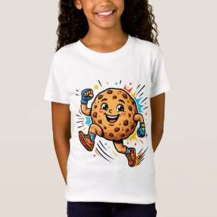 Athletischer Schokoladen-Chip-Kookie-Lauftrickfilm T-Shirt
